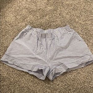 Tyche blue and white stripe shorts size M